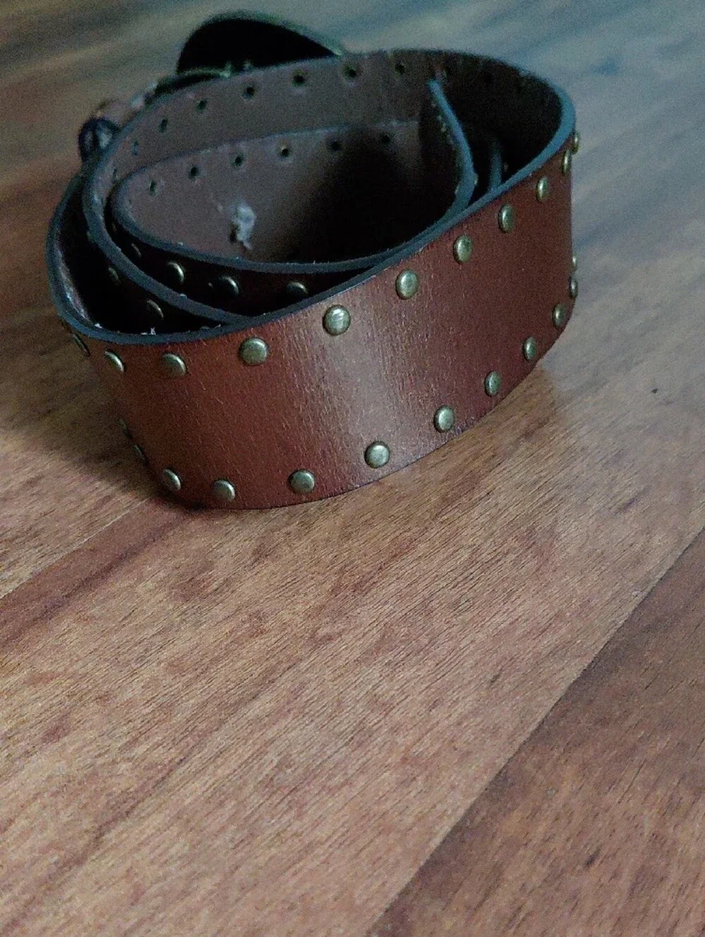 Boho Beaded Stone Buckle Genuine Bonded Leather Belt Turquoise Western Rodeo L